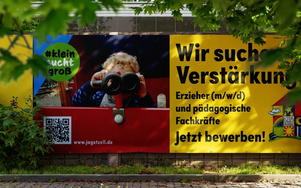 Der Kindergarten Jagstzell auf der Suche nach Personal via Banner